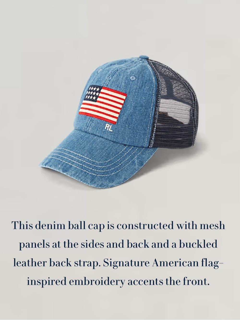 Polo Ralph Lauren Flag Trucker Ball Cap Hat NWT - Picture 2 of 10